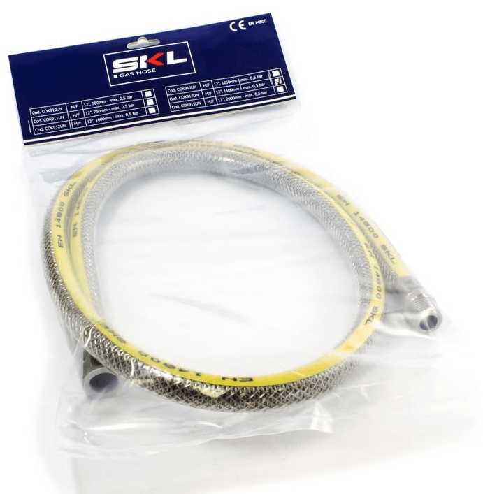 Tubo gas 1/2 1500mm M.F. SKL SKL SKL