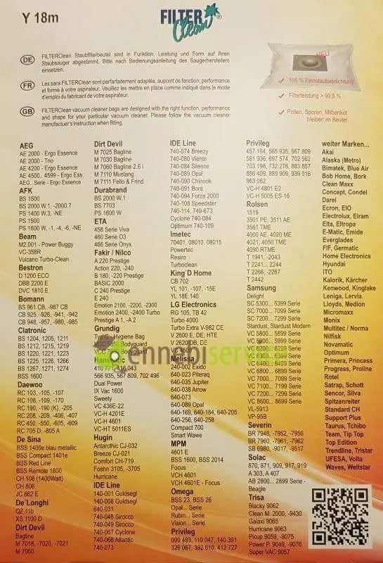 sacchi y18m per samsung SAMSUNG