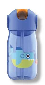 Kids Flip Straw Bottle colore blu ZOKU ZOKU