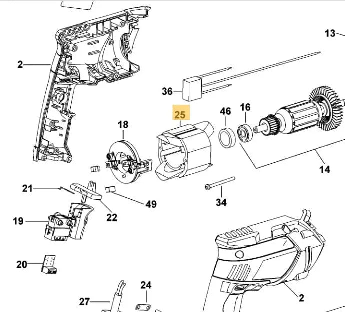 Statore trapano Black+Decker KR803 BLACK+DECKER