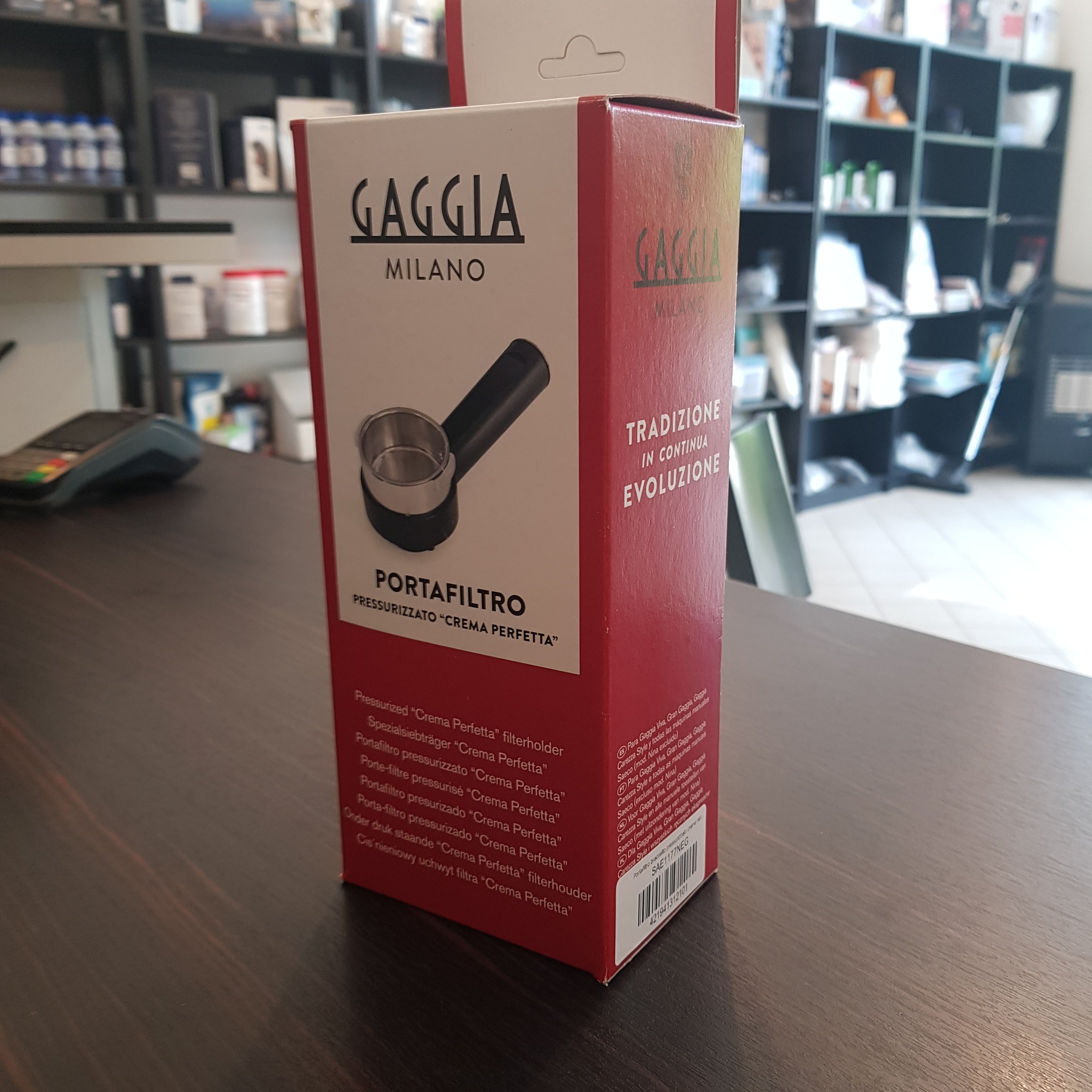 Portafiltro braccetto pressurizzato crema nero Saeco gaggia originale SAECO