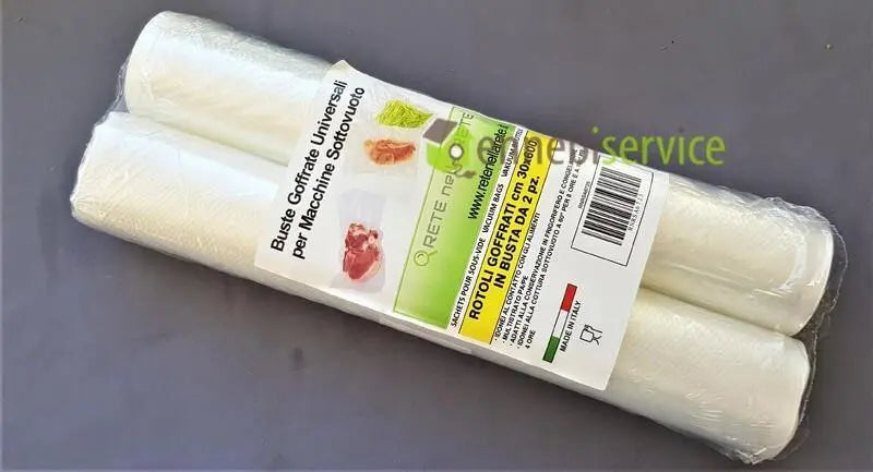 Busta con 2 rotoli 30x600 cm goffrati 3 strati per sottovuoto  Reber REBER