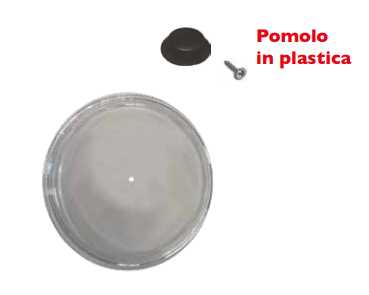 Coperchio vetro pesante Cm 16 Da montare Mod. Isabel Plastic Omra OMRA