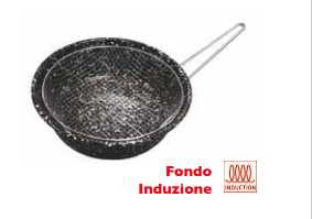 Friggitrice ferro smaltato con cestello Cm 24 Mod. Lady Omra OMRA