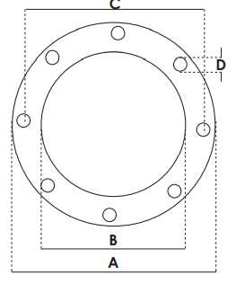 Guarnizione smussata 8 fori Ø Ø 222x160x2mm Prima Prima