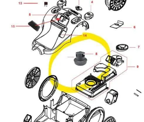 Motore per aspirapolvere C100/C110/C115 Polti originale POLTI