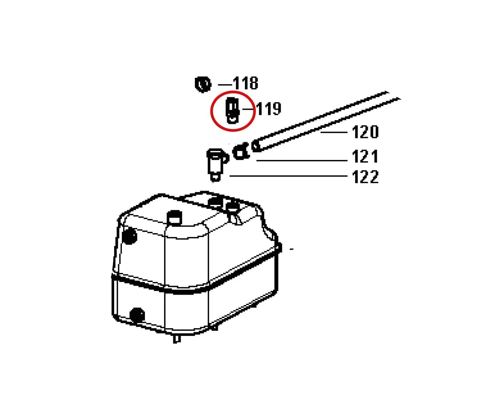 Raccordo Astina livello H20 diritto maschio Lecoaspira intelligent Polti POLTI