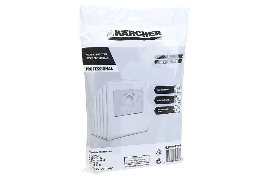 Sacchetti per aspirapolvere Karcher NT35/1 tact TE originali 5pz KARCHER