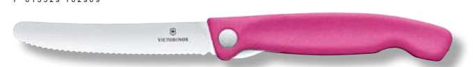 Swiss Classic Coltello tavola ondulato pieghevole rosa in blister VICTORINOX VICTORINOX