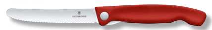 Swiss Classic Coltello tavola ondulato pieghevole rosso in blister VICTORINOX VICTORINOX