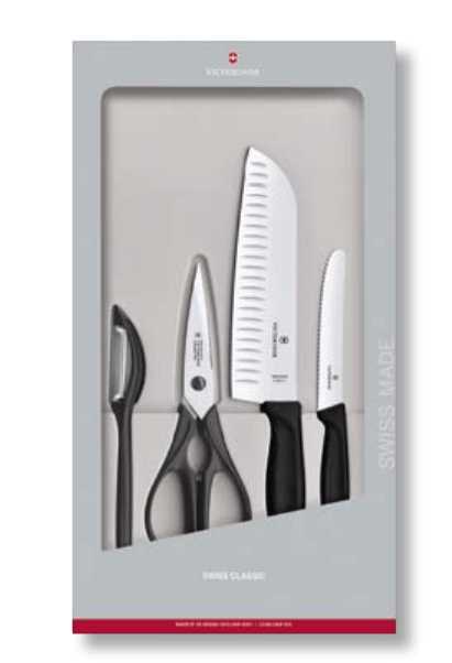 Swiss Classic set 4 pezzi cucina nero VICTORINOX VICTORINOX