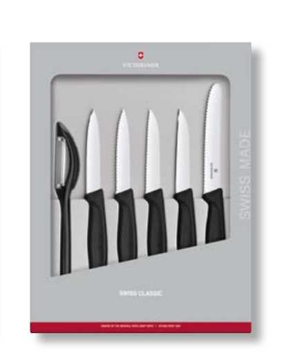 Swiss Classic set 6 pezzi spelucchini nero VICTORINOX VICTORINOX