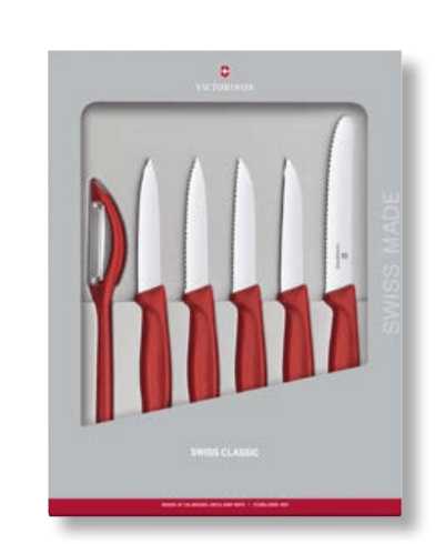 Swiss Classic set 6 pezzi spelucchini rosso VICTORINOX VICTORINOX