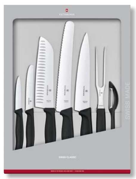 Swiss Classic set 7 pezzi cucina nero VICTORINOX VICTORINOX