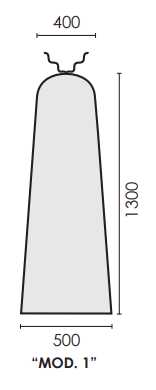 Telo terylene Azzurro 1300X500x400mm UNIVERSALE  Prima Prima