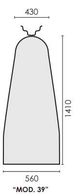 Telo terylene verde 1300x500x400mm DUE PUNTE Prima Prima