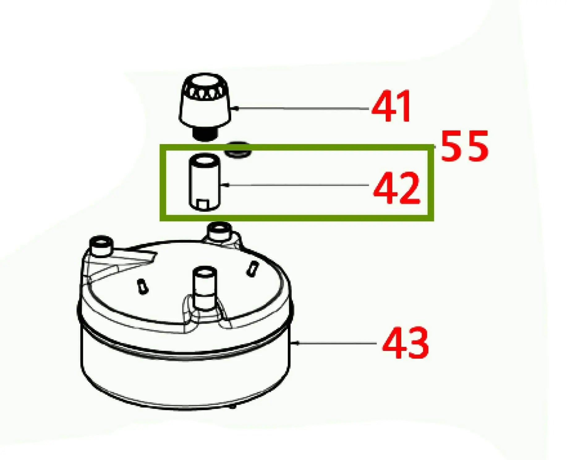 Tronchetto ø26x1/2G H=45MM per trasformazione da vecchio tappo femmina a nuovo maschio 2H professionale Polti POLTI