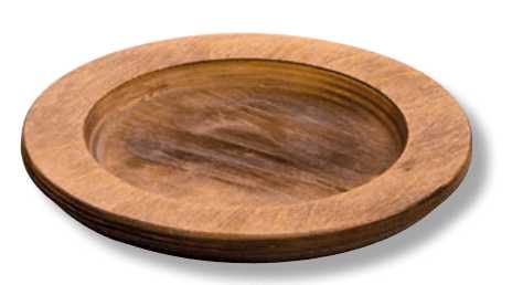 Vassoio tondo in legno : 20,2 Ø x 1,65 cm Lodge&Seasoned Lodge&Seasoned