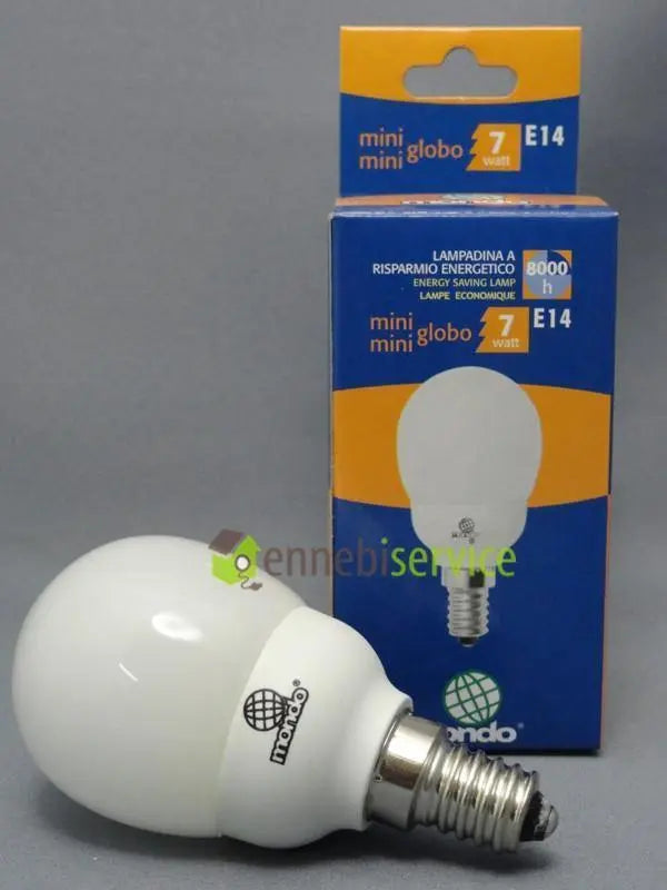 lampada risparmio mondo mini mini globo luce calda e14 7w MONDO