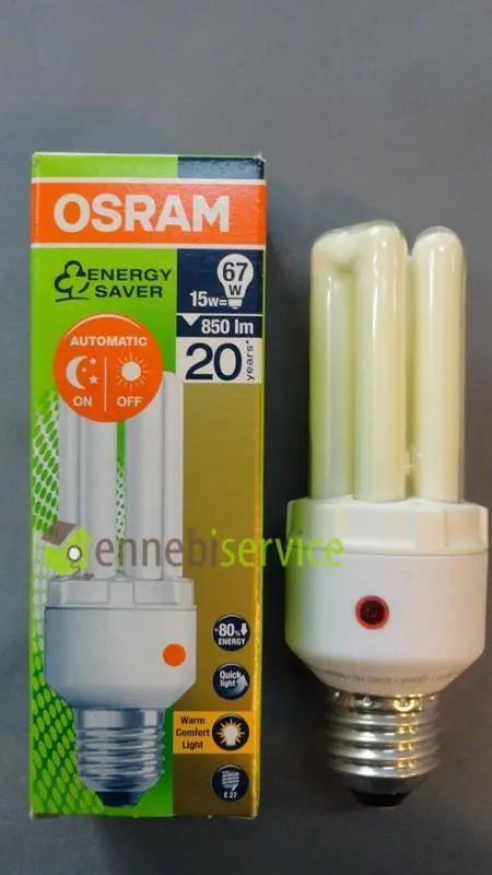 lampadina a risparmio crepuscolare e27 15w OMRA