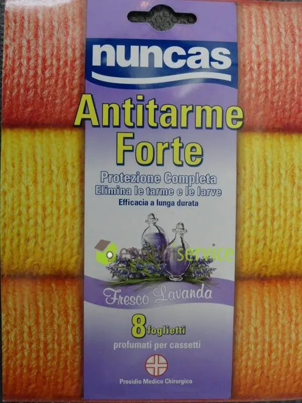 Antitarme forte 8 fogli lavanda NUNCAS