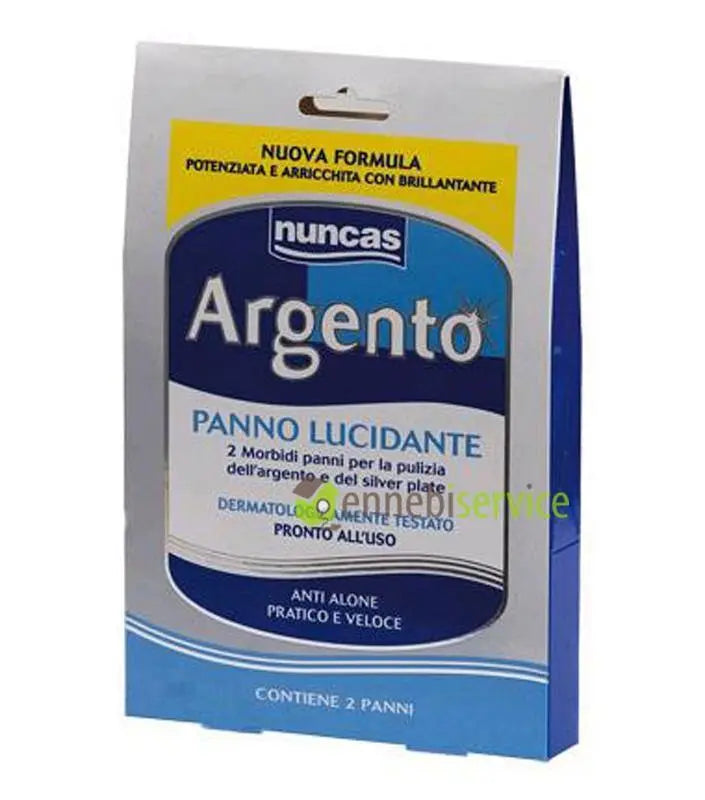 Argento panno lucidante 2 pezzi NUNCAS