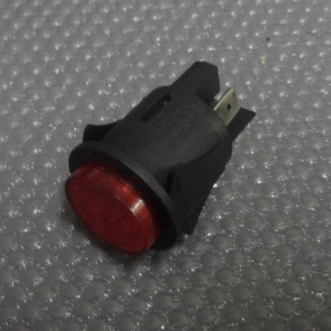 Interruttore tasto tondo luminoso rosso bipolare 16a 4 contatti MICROMIC