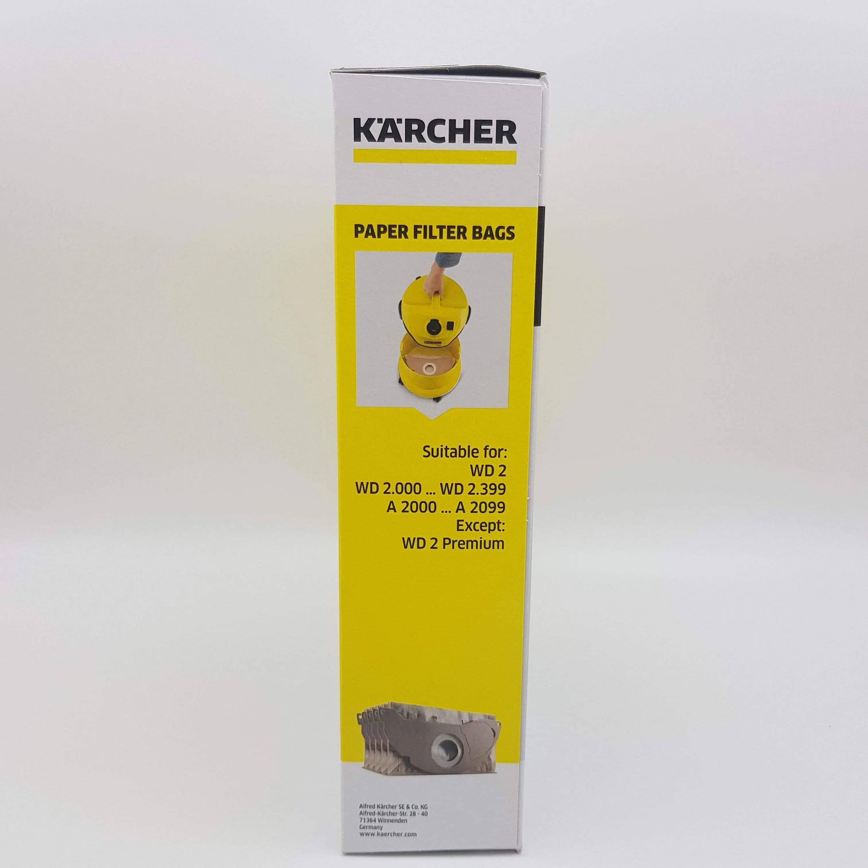 Sacchi per bidone aspirapolvere Karcher originali wd2500m KARCHER