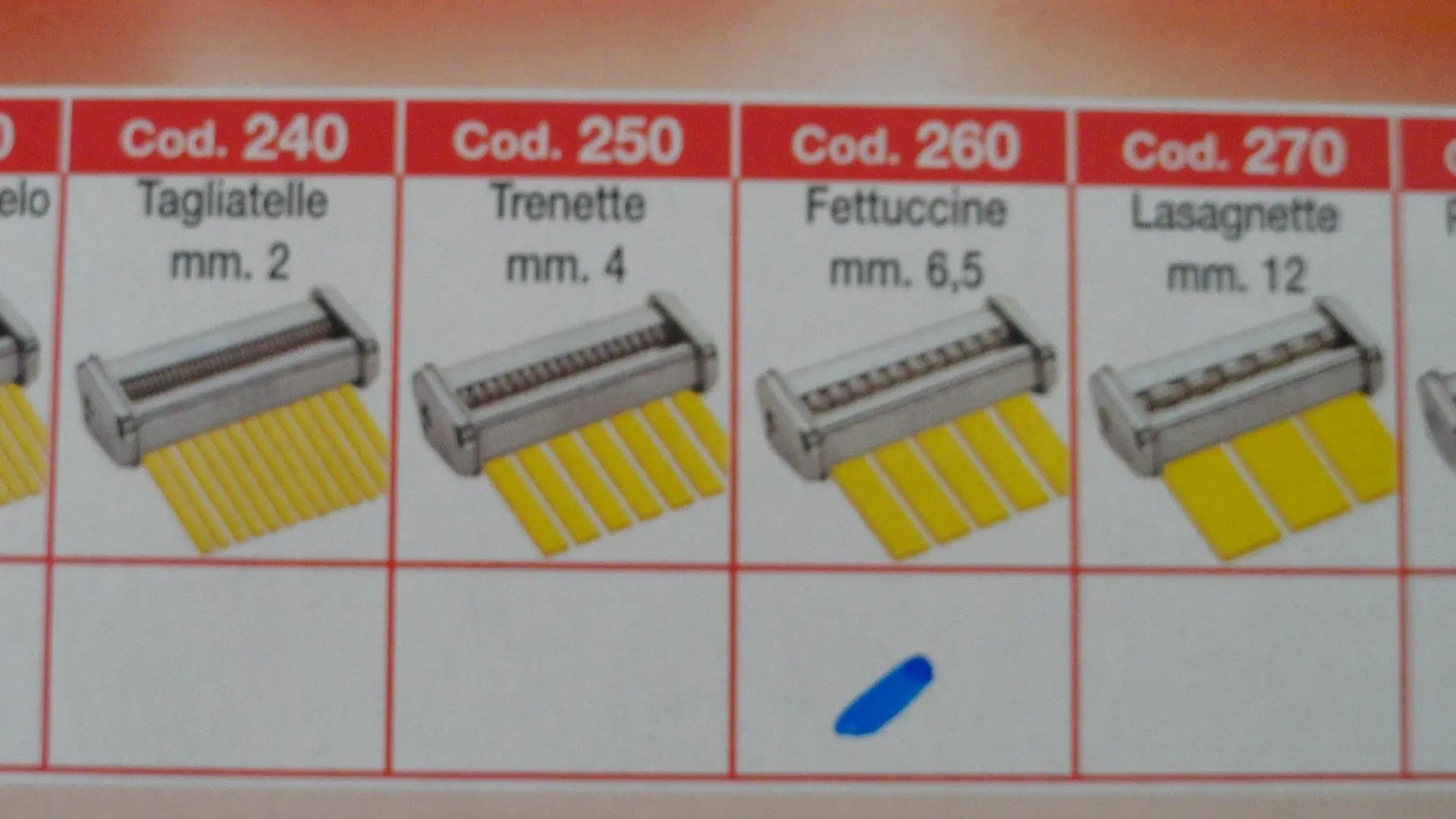 Simplex accessorio fettuccine 6.5mm Imperia IMPERIA