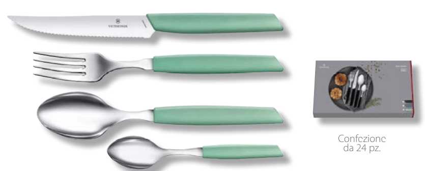 Swiss Modern Set Tavola 24 pezzi mint-green VICTORINOX VICTORINOX