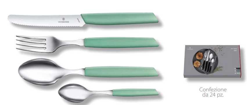 Swiss Modern Set Tavola 24 pezzi mint-green VICTORINOX VICTORINOX