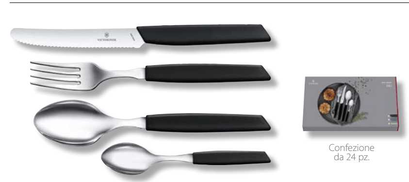 Swiss Modern Set Tavola 24 pezzi nero VICTORINOX VICTORINOX